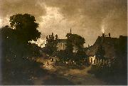 Jozef Szermentowski Village near Kielce oil painting artist
